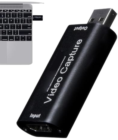 Videoaufnahme-Karte für Streaming | High-Definition-Videoaufnahmegerät mit geringer Latenz | kompakter, wiederverwendbarer Adapter für Live-Inhalte