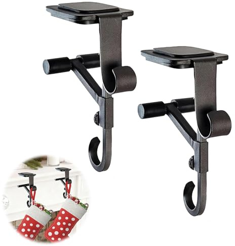 TECHEEL Weihnachts Kaminhaken Dekohaken Haken für Weihnachtsstrümpfe Kaminhaken Weihnachtsstrumpf Halter Metallhaken zum Aufhängen für Weihnachtsdekoration