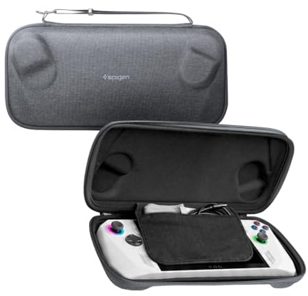 Spigen Klasden Gaimg Tasche Kompatible mit ASUS Rog Ally/Rog Ally X/MSI Claw A1M / MSI Claw 7AI+ Pouch mit Zwei Trageoptionen und Handschlaufe - Anthrazitgrau