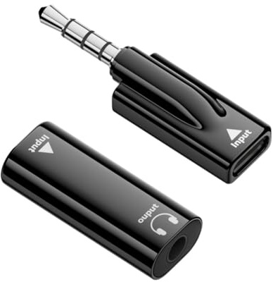 CY 2pcs/lot Type-C USB-C Female to 3.5mm Male & Female Audio AUX & MIC Sound Card 16bit 48kHz Adapter Compatible with Laptop Tablet Phone