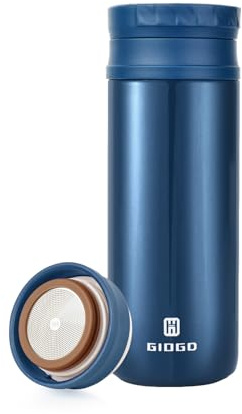 Vacuum Insulated Flask 450ml/15.2oz Stainless Steel Thermo Water Flasks for Coffee Water Hot and Cold Drink Flasks(Blue)