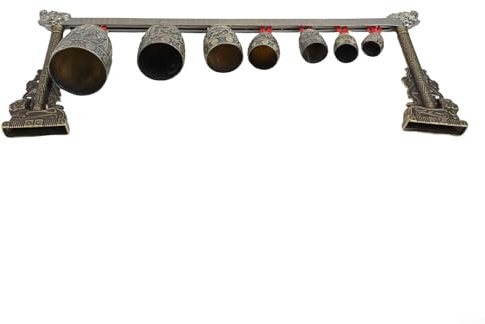 Bronze-Legierung Meditations-Percussion-Instrument mit sieben dekorativen Glocken für Meditation und Yoga