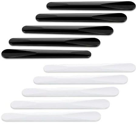Solvio 5 Pieces Black, 5 Pieces White Mini Cosmetic Spatula, Reusable Metal Face Mask Applicator & Skincare Scoop, Plastic-Free Beauty Tools for Mixing and Sampling Facial Cream, 10 Pcs