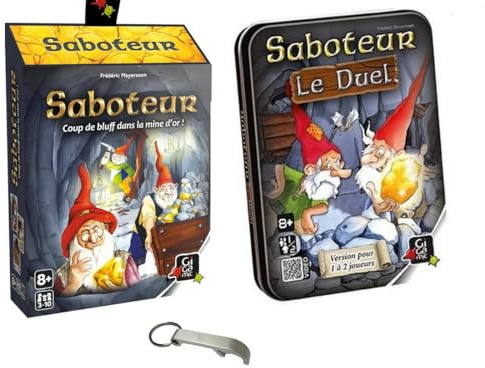Set mit 2 Spielen – Saboteur Le Duel + Saboteur + 1 Yoyo Blumie
