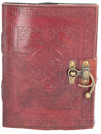 Nemesis Now Pentagram Leather Journal With Lock 23cm Brown
