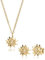 Elli Schmuckset Damen Edelweiss Traditionell in 925 Sterling Silber Vergoldet