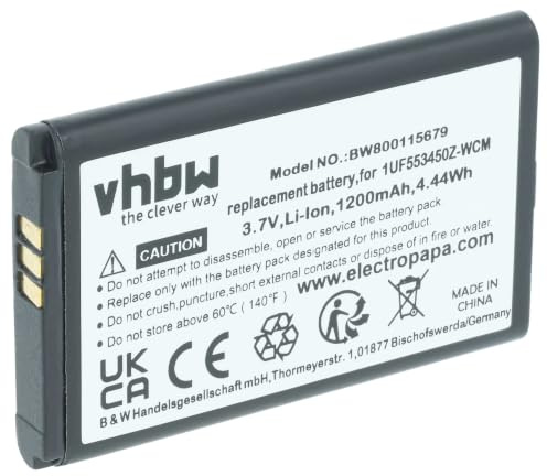 vhbw Akku kompatibel mit Wacom Intuos5 Touch | CTL-470, CTH-470, CTH-670, CTH-470S, CTH-670S-DE, CTH-670S Tablet Pad (1200 mAh, 3,7 V, Li-Ion)