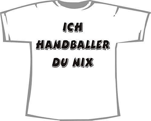 Ich Handballer, du nix; Kinder T-Shirt weiß, Gr. 12-14