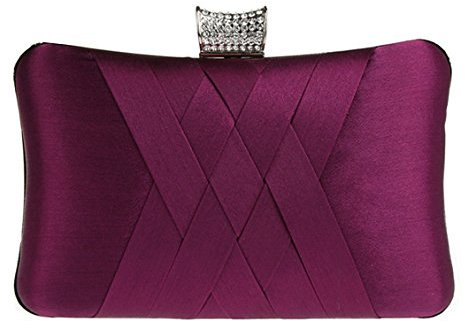 AnKoee Borsa Pochette Donna Sera Pochette e Clutch Pochette Cerimonia (Viola)