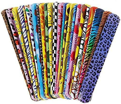 GOLDGE 24 bandas coloridas para niños, pulseras para bolsas de fiesta, bolsas de fiesta, sabores de fiesta