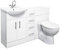 VeeBath Linx 1350 Vanity Unit Furniture Set, Wash Basin, WC,Toilet Pan, Soft Close Toilet Seat, Concealed Cistern, Bathroom 4 Drawer Storage Cabinet-White (Flat Pack)