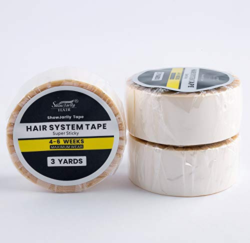 ShowJarlly 1 rollo de doble cara adhesivo de encaje Soporte frontal Cinta de rollo Peluca Peluca Cinta para encaje frente peluca (2cm * 3 yardas)