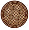 Casa Moro Mosaiktisch Rund – Gartentisch Balkontisch Terrassentisch | Fliesentisch Tisch Esstisch Ø 60 cm aus Marrakesch Marokko Bordeaux