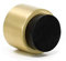 EVI Herrajes Wall Mounted Door Stop, Stainless Steel, Matte Brass-Black Rubber, 28x28mm