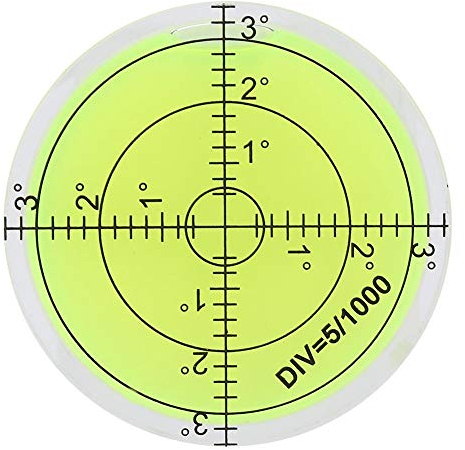 Wasserwaage, Durchmesser 60 mm Messwerkzeug, runde Wasserwaage, mit Skala für Kameraplattform, Waage, Werkzeug, kleine Wasserwaage
