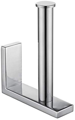 Aothpher Toilet Roll Paper Holder Wall Mounted SUS304 Stainless Steel Toilet Roll Dispenser Vertical Horizontal Modern Bathroom Tissue Holder, Polished Finish