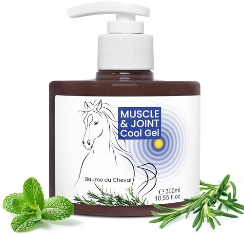 Kühlendes, schmerzlinderndes Rosmaringel Original Pferdebalsam Kühlgel | Rosmarin und Hanf Gel-Zirkulation | Kälte-Effekt für leichte Beine | Anti-Schmerz Vegan | Ideal für Sport und Freizeit 300 ml