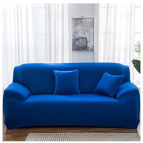 GUOCU Elastischer Sofabezug Sofahusse 1 2 3 4 Sitzer Sofa Überwurf Stretch Sofabezüge Couch Bezug Sofa Abdeckung Muster Hussen Verschiedene Größe Und Farbe,Blau2,2 sitzer