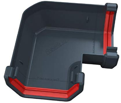Anthracite Grey Square Gutter 90 Degree Angle, Freeflow 114mm Rain Water Systems