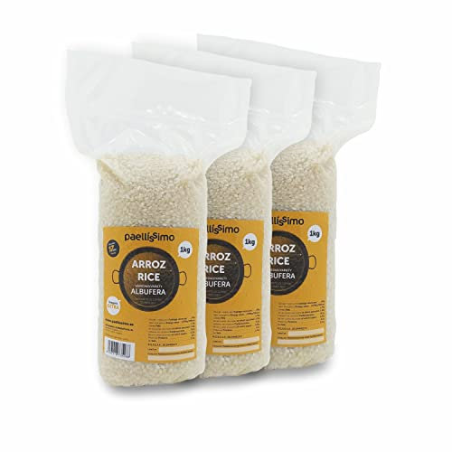 Paellissimo - Riz Albuffera Catégorie supplémentaire pour paella | Idéal pour le riz à bande et la paella Valencienne (3 paquets de 1 kg)