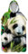 Morbuy Kinder Badeponcho mit Kapuze, 3D Tierdruck Bademantel Mikrofaser Weich Badetuch Schnelltrocknend Surf Poncho für Mädchen Jungen Erwachsene Schwimmen Strand (75x110cm,Panda 2)