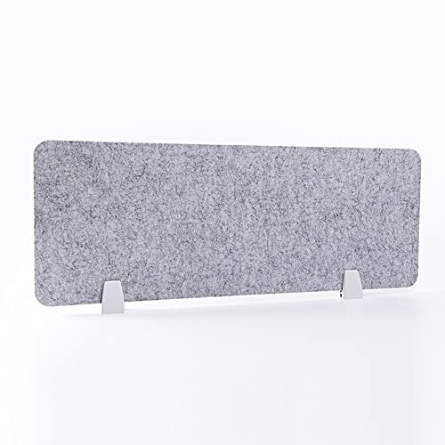 Schreibtischblende, Schreibtischtrennwand, Polyesterfaser-Schirmplatte, Schreibtisch-Trennwand, Möbelbeschläge, Bildschirmclip (Color : Light gray, Size : 30 * 80cm(11.8 * 31.5in))