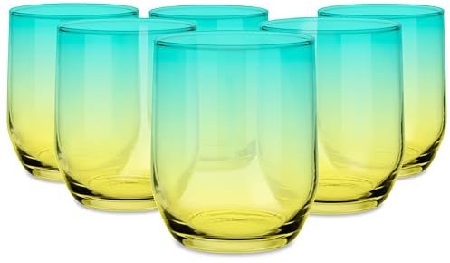 Glasmark 68-0025-N300-5244-00 A680025-N300-5244-00 Lot de 6 boîtes basses 300 ml multicolores jaunes et verre