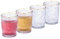 Relaxdays Lot de 4 Verres avec Motifs, 300 ML, Vintage, Bord doré, jus Fruits, Transparents