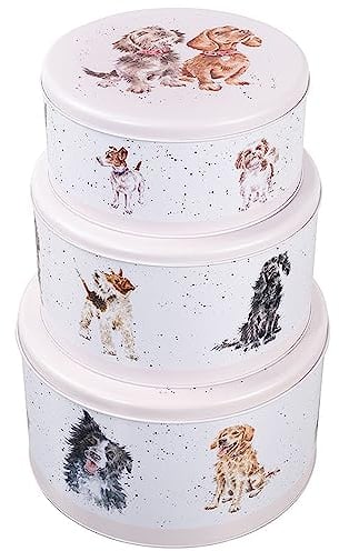 Wrendale Designs by Hannah Dale - A Dog’s Life Cake Tin Nest - 250mm, 225mm & 195mm diameter