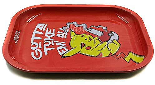 Rolling Tray - Small Metal Smoking Rolling Tray - Various Cartoon Designs (Toke Em)