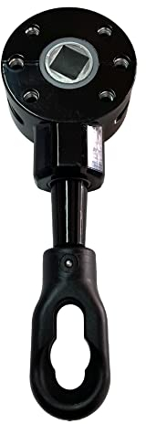 TENDAGGIMANIA Argano per Tende da Sole a Caduta e a Cappottina con Movimento Manuale tramite Asta di Manovra - Colore NERO - Modello SPEED Rapporto 3:1 (con 3 giri srotoli 1 metro di tessuto)