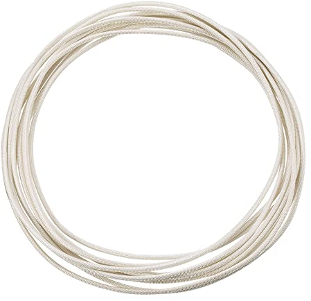 Rebower Fibra Vetro Manicotto Isolato Cavo Protezione Tubo [per Alte temperature Applicazioni] - 16.4Ft-2mm / Bianco