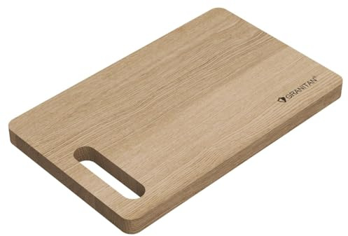 Granitan® Holzschneidebrett - Schneidebrett 24x15 cm- Gadgets für Wohnwagen - Unverzichtbares Zubehör für Küche - Holzbrett - Frühstücksbrettchen