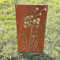 iss-kohli Cortenstahl Edelrost Sichtschutzwand Gartendeko rost Stele 112 cm hoch 60 cm breit