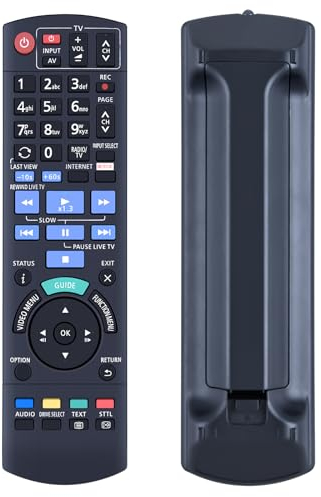 TCNOUMT N2QAYB001113 Fernbedienung Passend für Panasonic DVD Disc Recorder TV DMR-BST730 DMR-BST735 DMR-BCT760 DMR-BCT760EG DMR-BCT820 DMR-BWT640 DMR-BST765 N2QAYB001113 Ersatzfernbedienung