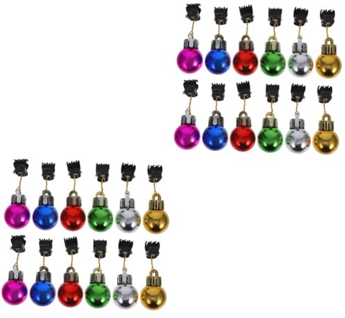 PRETYZOOM STK Zur Weihnachtsfeier Bartglockenclip Weihnachtsklingel Christbaumschmuck Zubehör Für Partykostüme Weihnachtskugeln Mit Bart Bartschmuck-Clips Gesicht Mann Abgeben