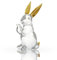 JATYFING Kristall Tier Osterhase mundgeblasenes Glas Häschen Crnament - Kristalldekorationen für Zuhause - Miniatur-Glastiere für Osterdekoration