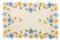 2 Stück Rechteckig Bestickte Tischset, gelb-blau Blumenmuster Bestickt Vasen-Pads für Hochzeit, Geburtstag, Abendessen, Party, Dekoration, 28 x 43cm