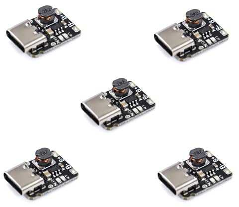 5 Stück 5 V 1,2 A Ladeentladungsmodul USB Typ-C 18650 Lithium-Batterie-Entladungsladegerät Board mit Schutz (ersetzt TP4056 oder TP4057).