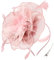 DRESHOW Damen Fascinators Hut Cocktail Party Tee Kopfbedeckung Blume Mesh Organza Bänder Federn auf Einem Stirnband