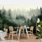 Bilderwelten Fototapete Wald 290 x 432 cm Waldtapete Tannenwald im Nebel Natur Vliestapete Tapete XXL Wanddeko Ideen