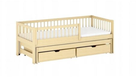 Verona Idee Kinderbett Laura KIEFERNHOLZ MIT LATTENROST Links UND RECHST 70x140cm Natur