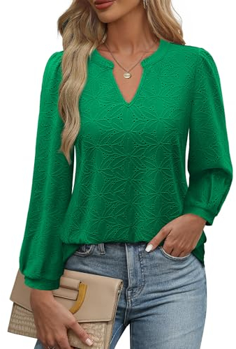 Cerrlop Herbst Kleidung Damen Festliche: Tunika Damen Langarm V Ausschnitt Oberteile - Modisch Long Blusen T-Shirts für Damen Elegant - Longshirt Damen Lässig für Leggings - Festival Outfit Damen