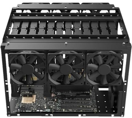 Châssis de vitrine pour PC de jeu | Boîtier d’ordinateur en acrylique transparent | Conception de boîtier ouvert modulaire, boîtier en verre trempé, boîtier PC ouvert léger pour un refroidissement eff
