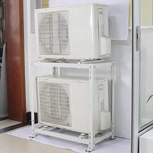Air Conditioner Support Bracket, Mini Split Air Conditioner Heat Pump Systems Ac Bracket Heat Pump Base,Universal Heavy Duty Condenser Stand, Shock Absorption Double Stack Levels Gro(Size:80*120*45CM)