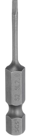 sourcing map SL2 Magnetic Slotted Screwdriver Bits 2mm S2 Steel Flat Head Screwdriver Bit 1/4 Hex Shank Industrial Grade Screw Driver Drill Bits 50mm (2) Long for Screws