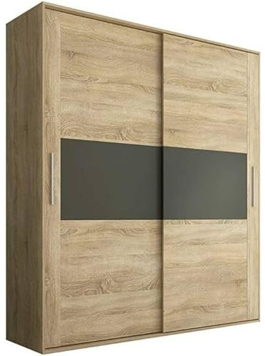 HOGAR24 ES - Armario 2 Puertas Correderas, Armario Dormitorio, Diseño Moderno, Color Cambrian-Grafito, Medidas: 180 cm x 207,6 cm x 55 cm
