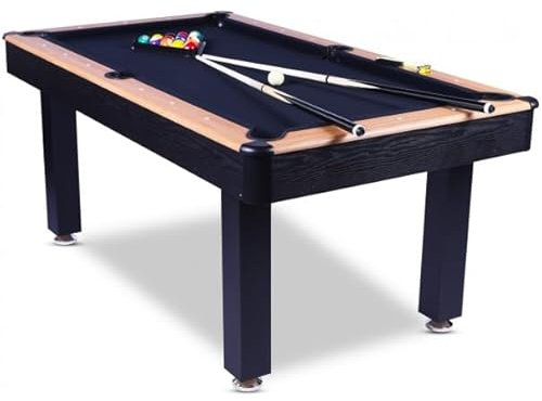 Billard US Vegas 6ft Convertible Bois Noir - Table à Manger/Billard/Ping Pong - Livraison Offerte et Rapide!