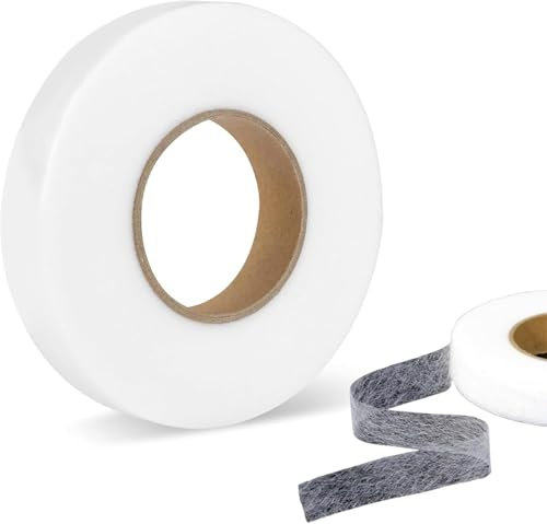 Cheerhom Bande Thermocollante pour Couture, 64 mètres - 20 mm, Ourlet Facile Sans Couture pour Rideaux, Robes, Jeans et Pantalons
