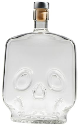 TOPBATHY Bouteille De Whisky en Verre À Motif Tête De Mort 700 ML pour De Mariage